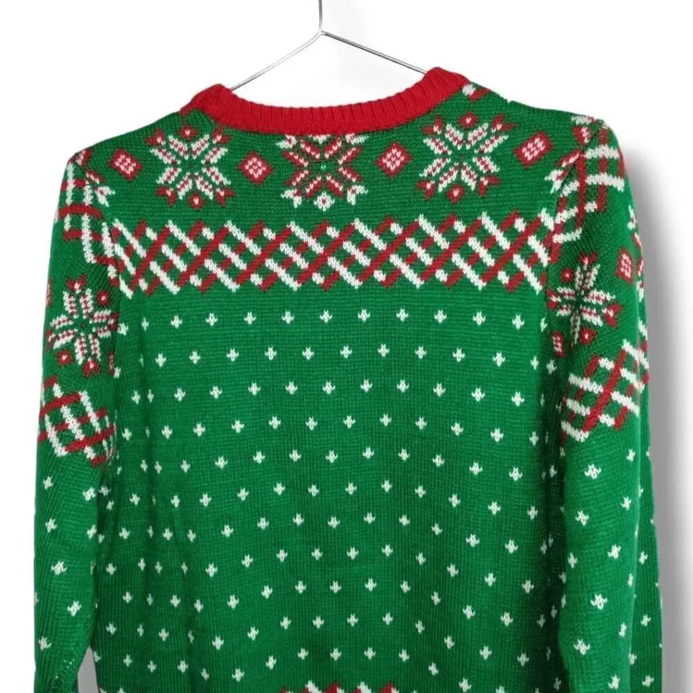 Oh My Sweater‎ Unisex Sz Medium Christmas Ugly Vacation Reindeer Mating